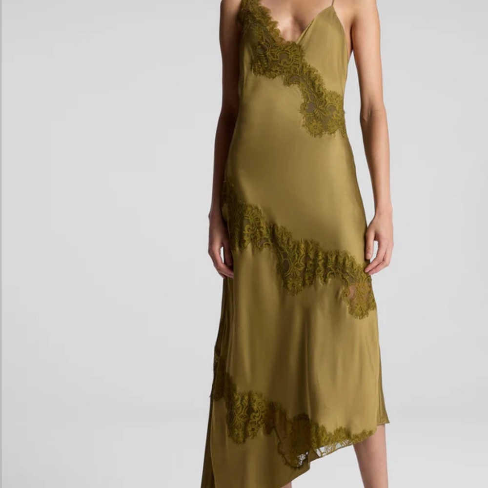 A.L.C. Satin dress in pyrite